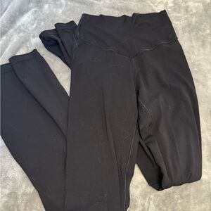 Black Aerie Cross Over Flare leggings